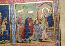Detail from a Psalter, Adoration of the Magi, c1140. Artist: Unknown.