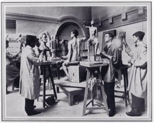 Photo from 'The Sphere' of the clay-modelling class at the L.C.C. Central School, c1925. Creator: Unknown.