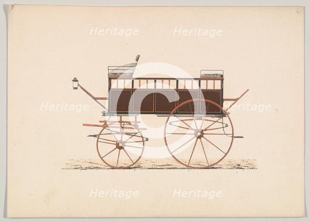 Design for Drag or Break (unnumbered), ca. 1860. Creator: Brewster & Co.