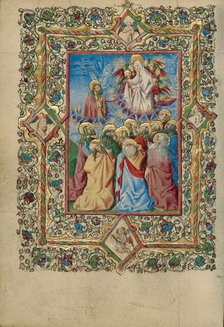 The Assumption of the Virgin and Saint Thomas Receiving the Virgin's Girdle, about 1460. Creator: Unknown.