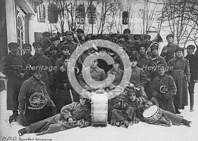 Concert band of the Solovki prison camp Artist: Anonymous  