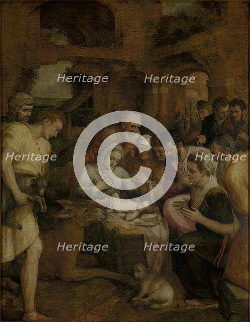 The Adoration of the Shepherds, 1568. Creator: Frans Floris.