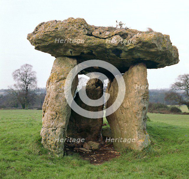 Neolithic burial chamber at St Lythans, 5th millennium BC. Artist: Unknown