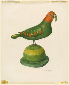 Pensylvania German Carved Bird, 1935/1942. Creator: Carl Strehlau.