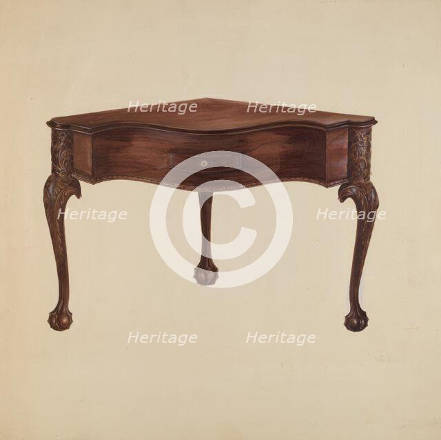 Table, 1941. Creator: Marie Alain.