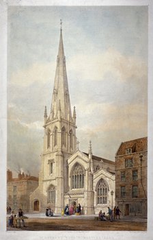 St Andrew's Church, Wells Street, Marylebone, London, c1846. Artist: Day & Haghe