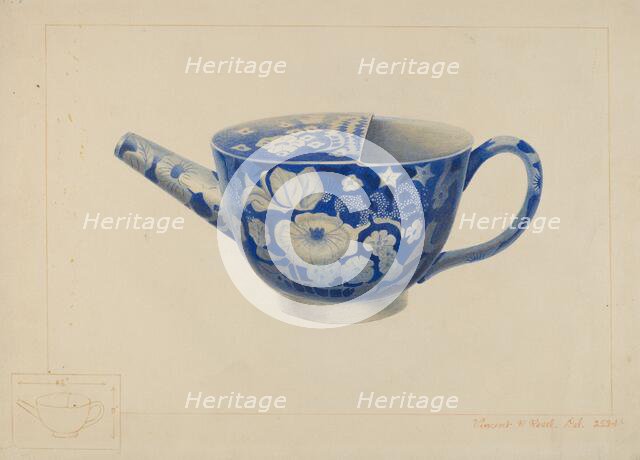 China Invalid's Cup, c. 1938. Creator: Vincent P. Rosel.