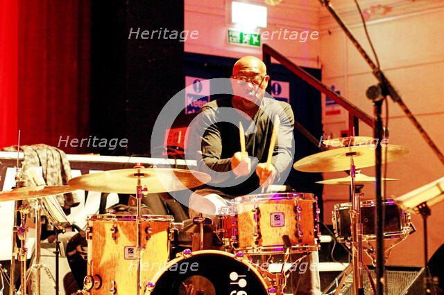 Rod Youngs, Byron Wallen 4 Corners, Battle Jazz Festival, Battle, East Sussex, July 2023. Creator: Brian O'Connor.