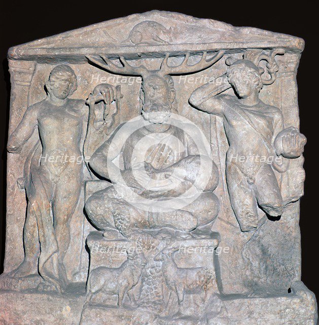 Relief showing the Celtic god Cernunnos. Artist: Unknown
