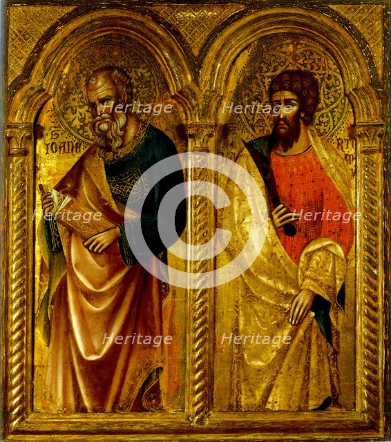Apostles Saint James and Saint Bartholomew, ca 1345. Artist: Veneziano, Paolo (ca 1330-ca 1360)