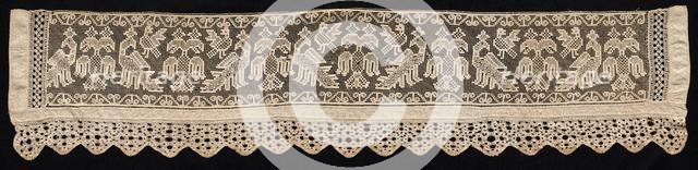 Border with Crowned and Double-Headed Birds, 18th-19th century. Creator: Unknown.