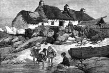 The Elections in the Isle of Man: fishermen's cottages at Port St. Mary, 1881. Creator: Unknown.