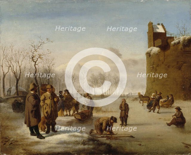 Skaters, c1863-1864.  Creator: Ida Silfverberg.