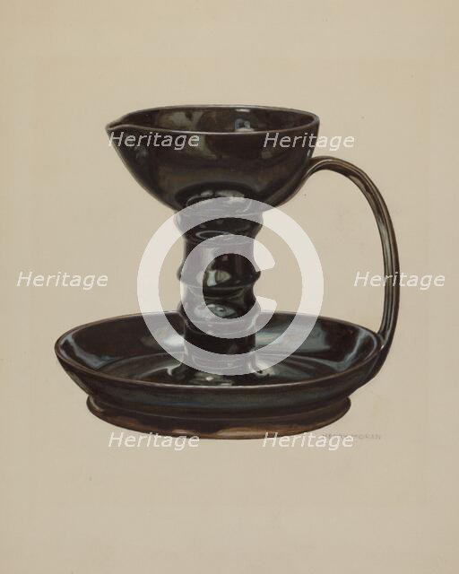 Grease Lamp, c. 1940. Creator: Henry Moran.