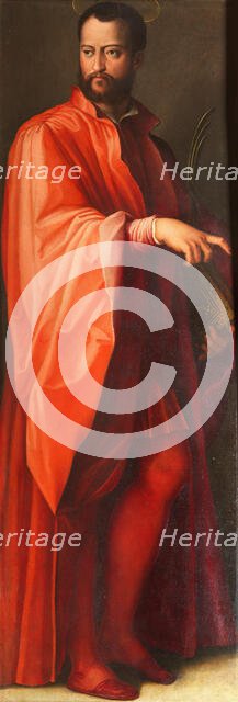 Cosimo I de' Medici as Saint Damian, 1557-1559. Creator: Vasari, Giorgio (1511-1574).