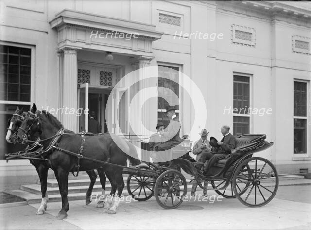 Albert Sidney Burleson, Rep. from Texas - In Carriage, 1914. Creator: Harris & Ewing.