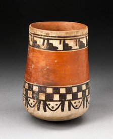 Beaker with Bands of Geometric Motifs, 180 B.C./A.D. 500. Creator: Unknown.