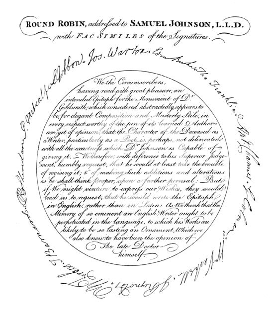 'A facsimile of the plate in the first edition of Boswell's Life of Johnson, 1907. Artist: Unknown.