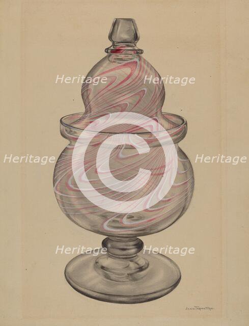 Sugar Bowl with Cover, c. 1936. Creator: John Tarantino.