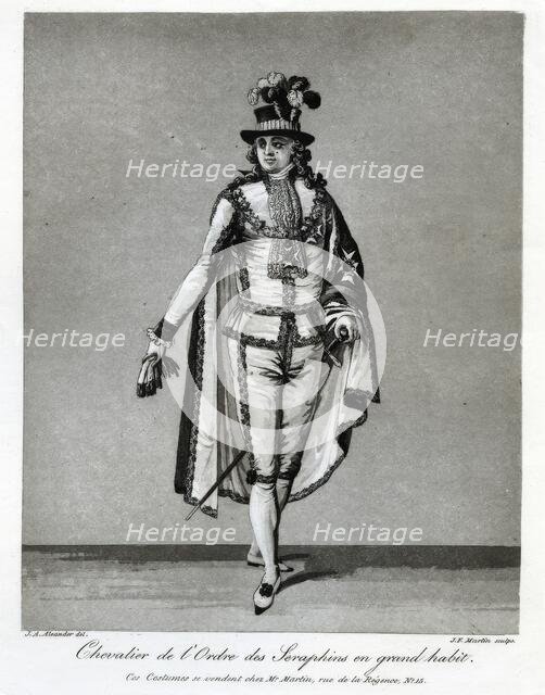 "Chevalier de l'Ordre des Seraphins en grand habit", 1780s.  Creator: J F Martin.