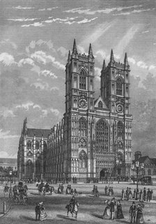West front of Westminster Abbey, London, c1860 (1878). Artist: Unknown.