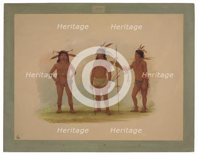 Three Omagua Men, 1854/1869. Creator: George Catlin.