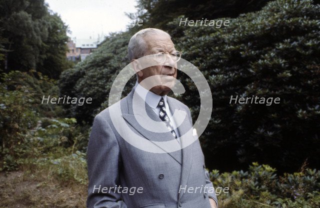 King Gustaf VI Adolf of Sweden at his summer residence, Sofiero Castle, Scania, 1972. Artist: Unknown