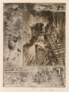 La Traversee (The Passage), 1879-1885. Creator: Felix Hilaire Buhot.