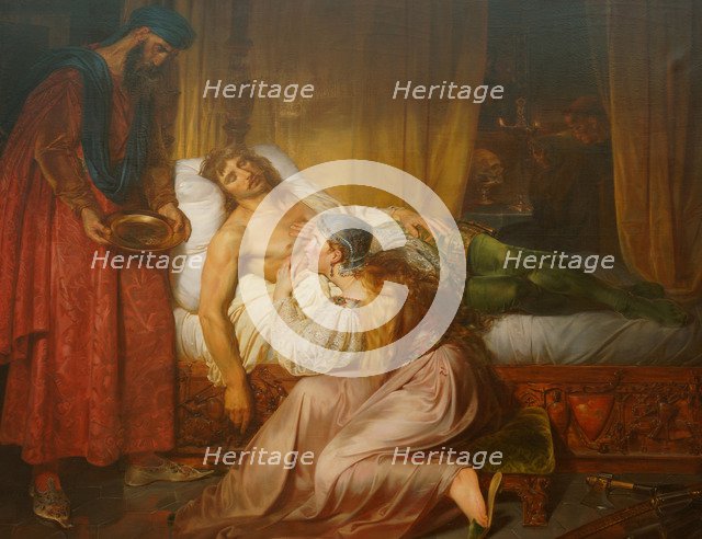 The sacrifice of Sibylla of Jerusalem. Artist: Auvray, Félix (1800-1833)
