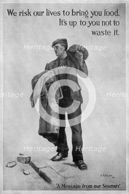 'We risk our lives...', First World War poster, 1917, (c1920). Artist: James Prinsep Beadle