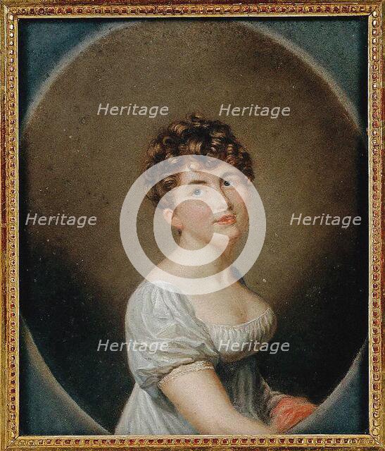 Portrait of the composer and pianist Caroline Boissier-Butini (1786-1836) , ca 1807. Creator: Massot, Firmin (1766-1849).