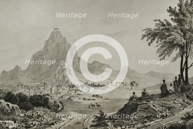 View of the city of Yerevan, Armenia, 1838. Creator: Vanderburch.