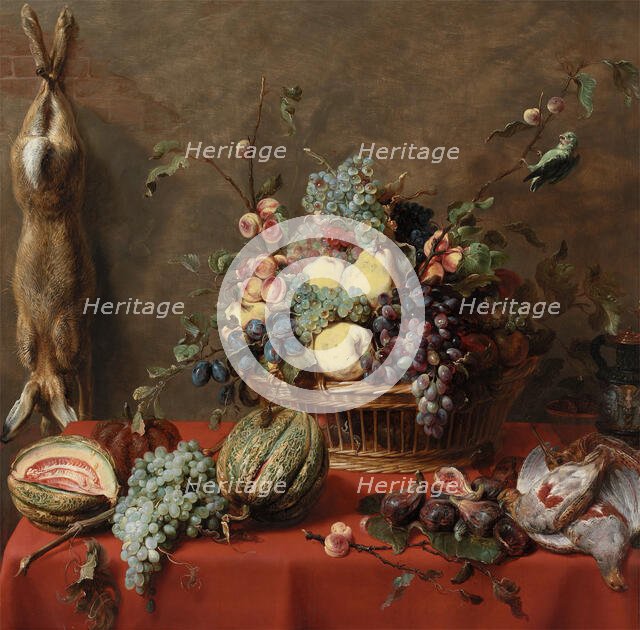 Still Life with Fruit and a Dead Hare, 1630s. Creator: Frans Snyders.