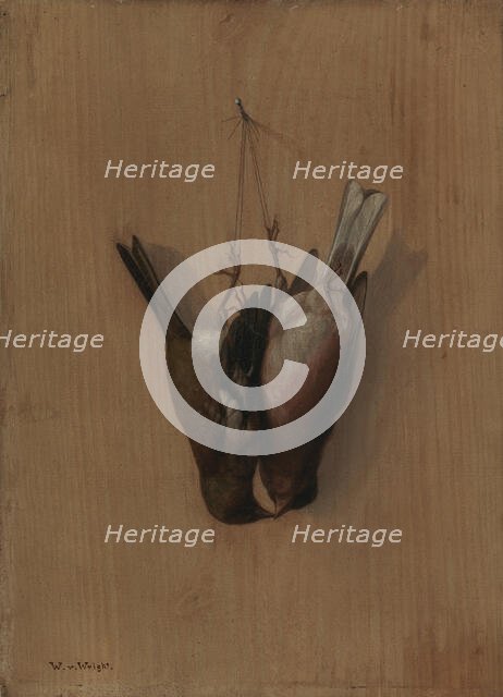 Two Hung Chaffinches, 1852. Creator: Wilhelm von Wright.