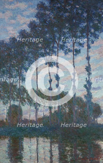 Poplars on the banks of the Epte, Evening effect, 1891. Artist: Monet, Claude (1840-1926)