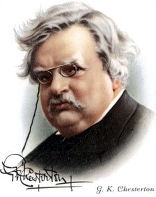 Gilbert Keith Chesterton (1874-1936), English novelist, poet and critic, 1927. Artist: Unknown
