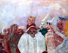 'Masks Confronting Death', 1888. Artist: James Ensor