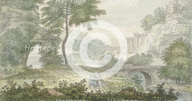 Italian landscape, 1706-1759. Creator: Jacob van Liender.