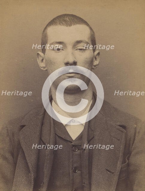 Bertho. François, élie. 26 ans, né le 30/9/67 à Jallais (Maine & Loire). Employé. Anarchis..., 1894. Creator: Alphonse Bertillon.