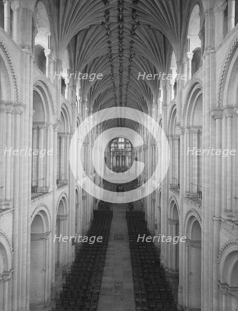 Vaulted ceiling, Norwich Cathedral, Norfolk, c1955.  Creator: Arthur Charles Kirby Ware.