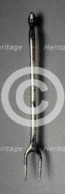 Fork with Animal Hoof Finial (Ornament), 300s. Creator: Unknown.