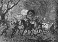 'Kaffir Attack on an English Convoy', c1880. Artist: Unknown.