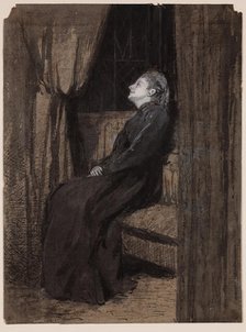 Seated Woman, between 1860 and 1895. Creator: Thomas Hovenden.