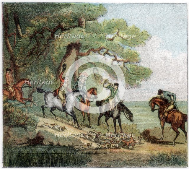 The kill, fox hunting, 1787 (1890). Artist: Unknown