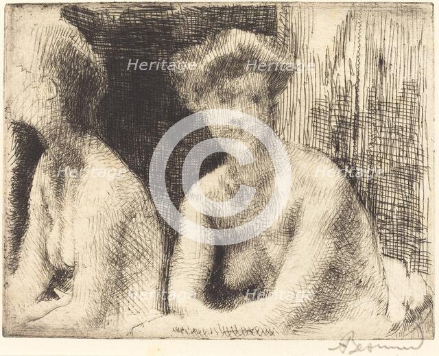 Nude Woman by a Looking Glass (Femme Nue Auprès d'une Glace), 1889. Creator: Paul Albert Besnard.