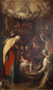 The Nativity of the Blessed Virgin Mary, End of 16th cen.. Creator: Vecchi, Giovanni de (1536-1614).