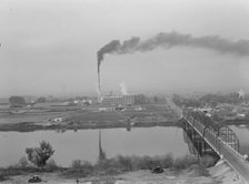 Sugar beet factory (Amalgamated Sugar Company) along..., Nyssa, Malheur County, Oregon, 1939. Creator: Dorothea Lange.