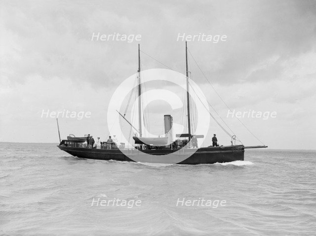 The steam yacht 'Harbinger', 1912. Creator: Kirk & Sons of Cowes.