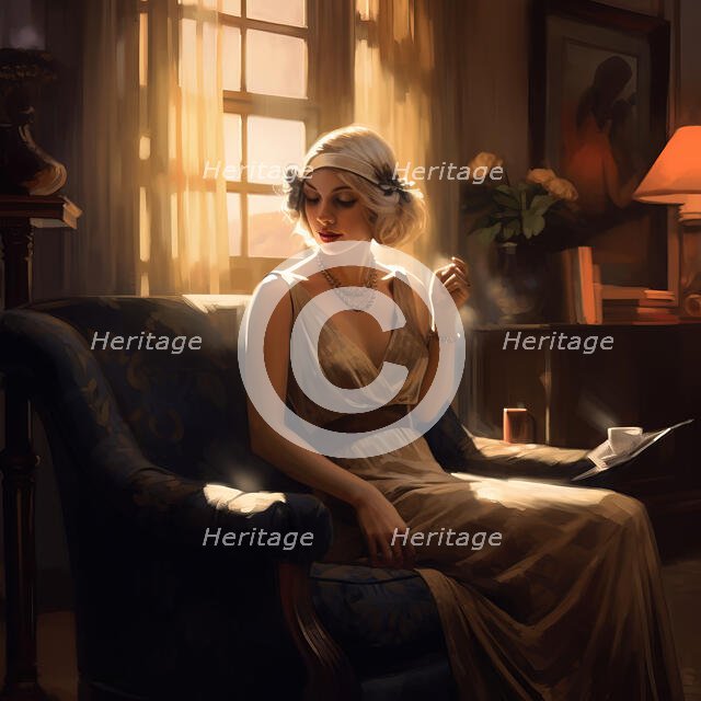 AI IMAGE - A woman wearing 1920s fashion, 2023. Creator: Heritage Images.