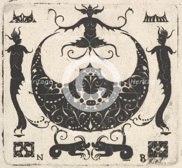 Lunar-shaped Ring Bezel and Grotesque Figures, ca. 1620-30. Creator: Noel Rouillard.